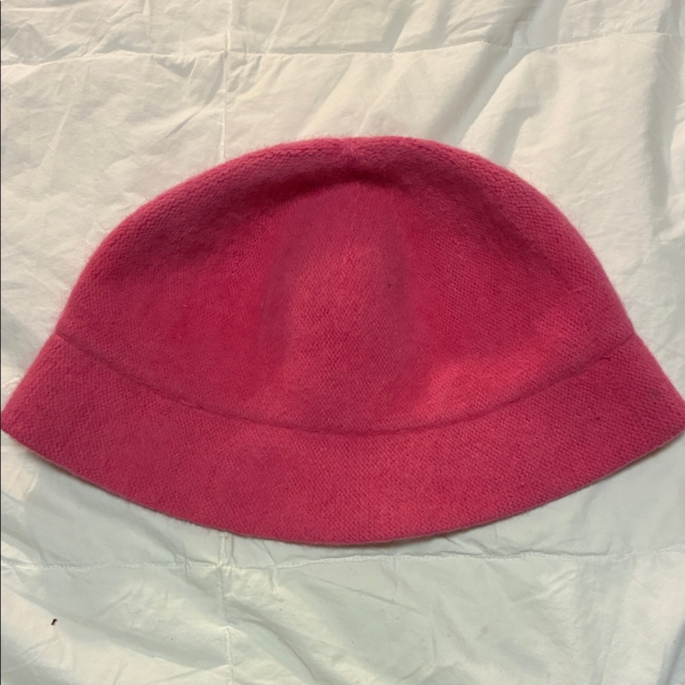 Pink fuzzy Bucket Hat